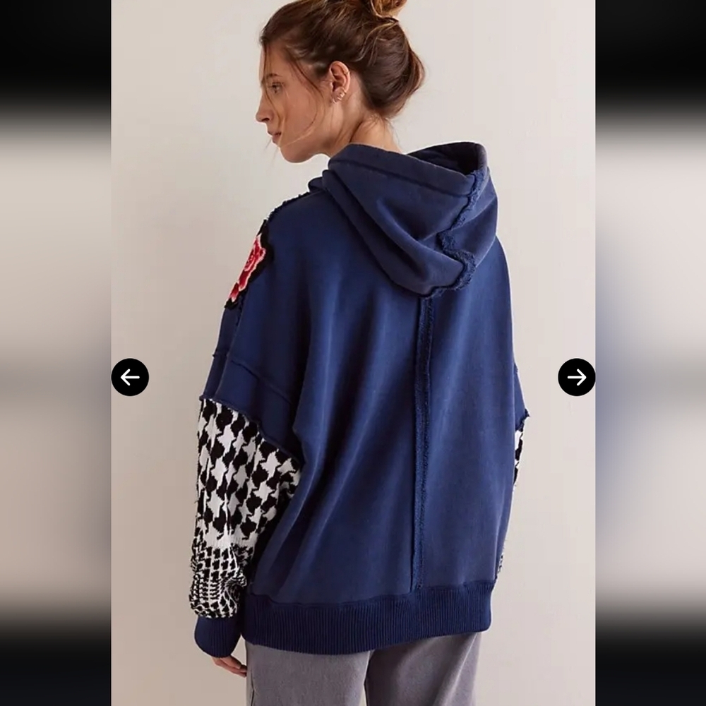 We The Free, Rose Funk Hoodie, Navy Combo, Size Small, MSRP$248 - Picture 2 of 9